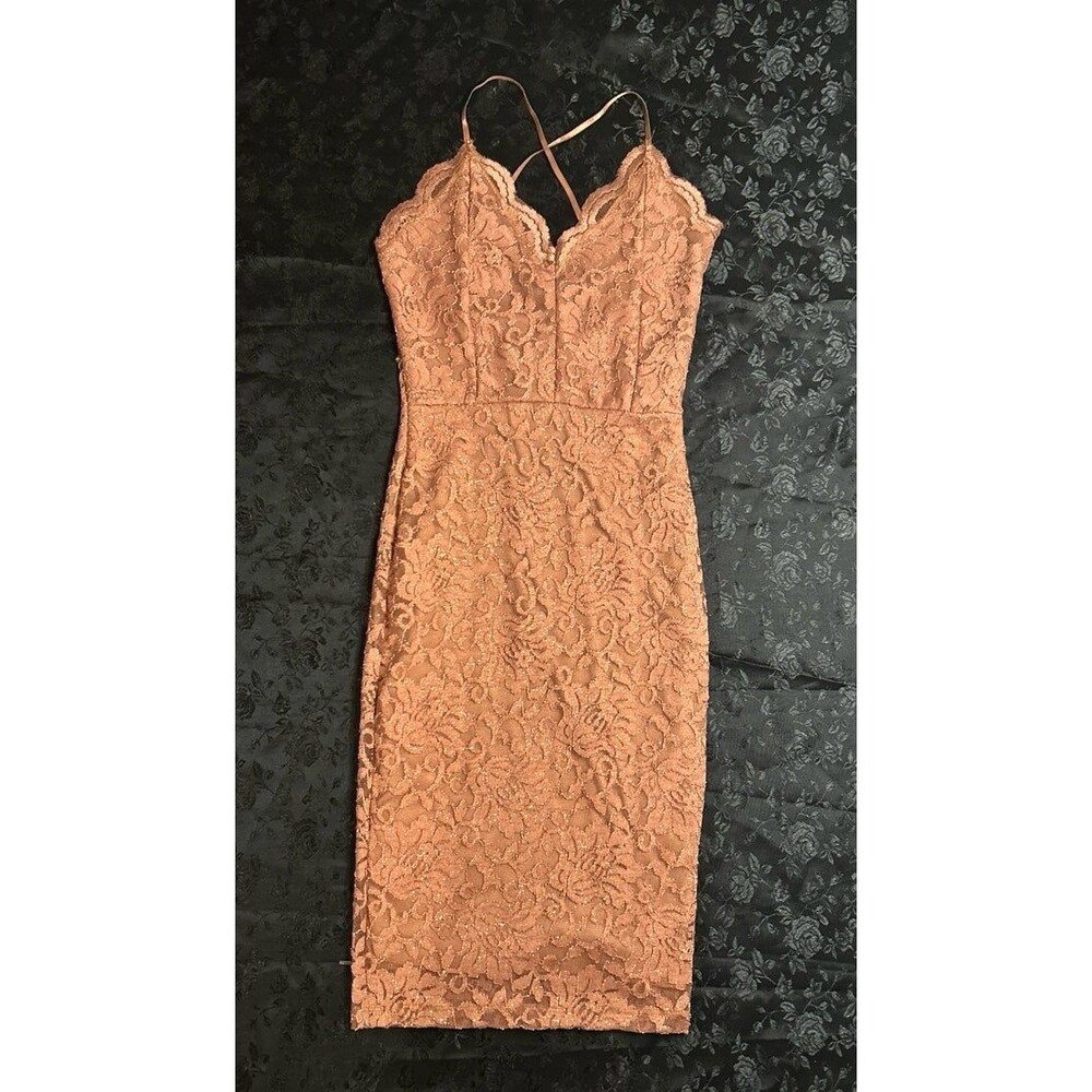 Sparkly tan dress - Picture 2 of 3